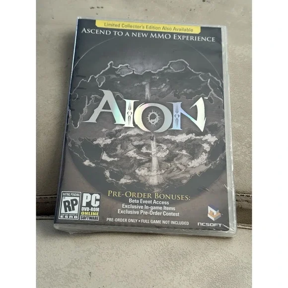 Aion PC MMO Exclusive Pre-Order Game Disc NCSOFT Sealed New