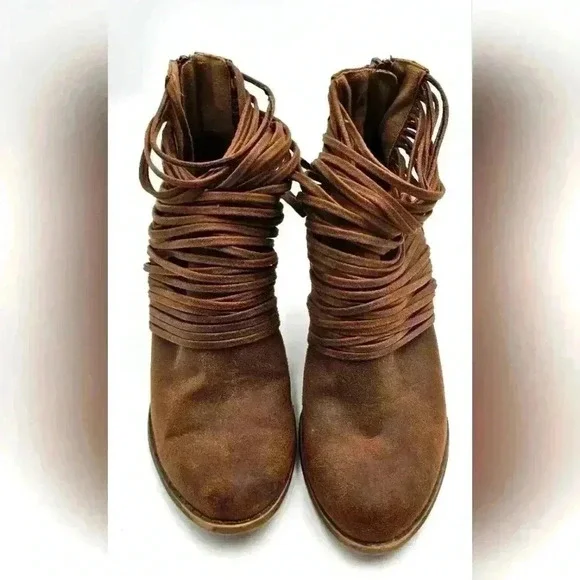 Fergalicious Brown Ankle Boots Womens Size 8