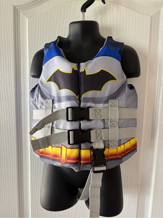Batman Kids Gray and Blue Superhero Swim Vest
