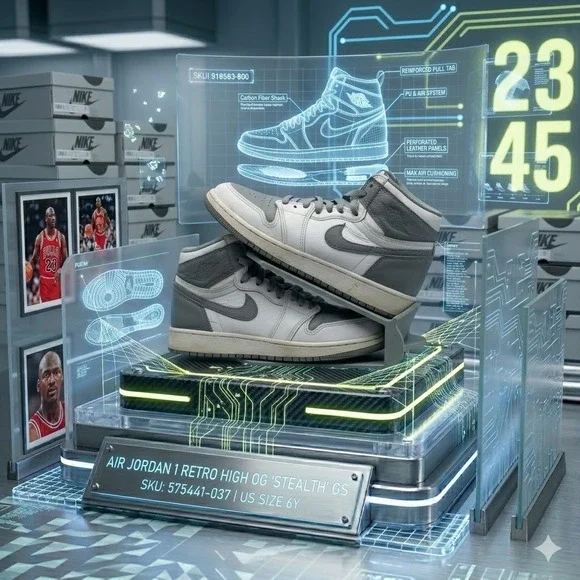 Nike Air‎ Jordan 1 Retro High OG Stealth 575441-037 6Y 7.5W