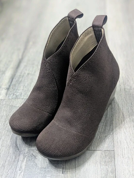 Charleston Shoe Co. Brown Wedge Heel Boots