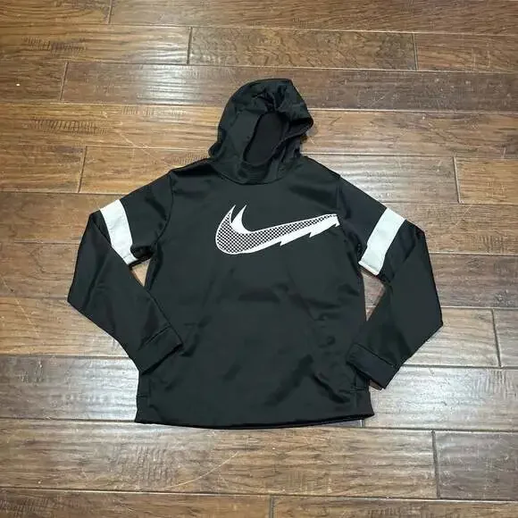 Nike Boys Therma-FIT Pullover Hoodie Black/White Size‎ XL Boys