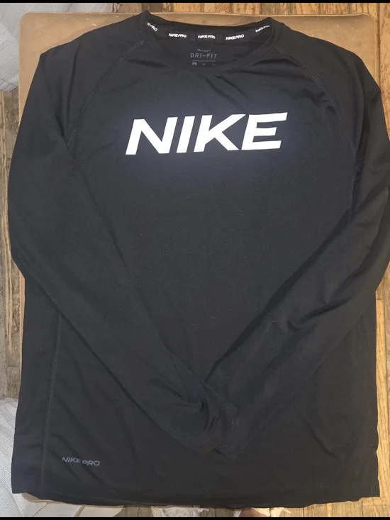 Nike Dri-FIT Black Long Sleeve Training Shirt Youth XL