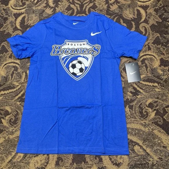 Nike Boston Breakers FC NWSL Navy Blue T-shirt Youth Size Medium New Athletic