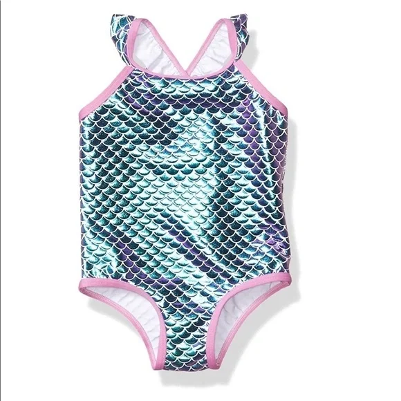New Girls Mermaid One Piece Swimsuit Size 2T