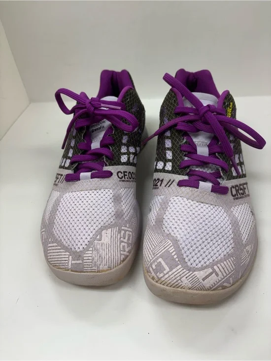 REEBOK CROSSFIT ATHLETIC SHOE SNEAKER WOMEN  9.5  LT PINK / PURPLE KEVLAR