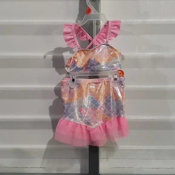 Wonder nation brand mermaid swim suit‎ 3 piece set NWT size 2T