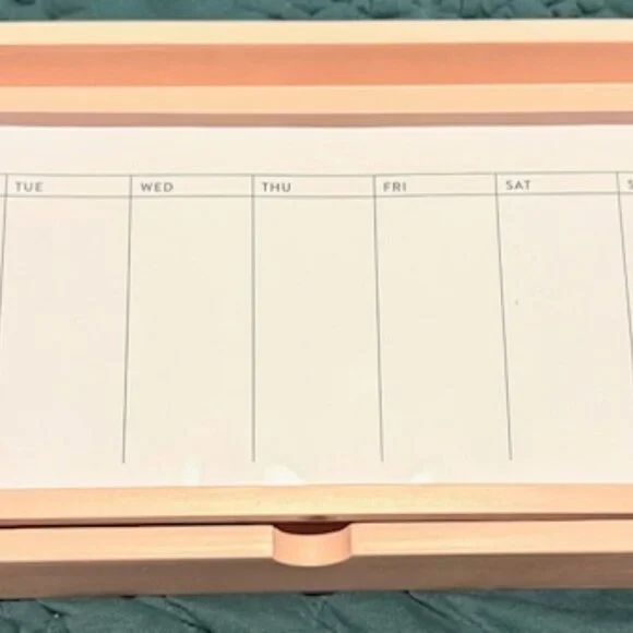 Erin Condren Pink Weekly Desktop Whiteboard with Storage