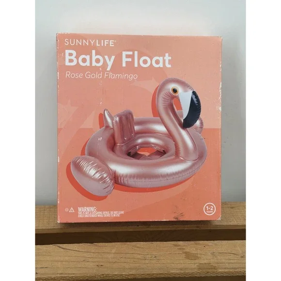 Sunnylife Rose Gold Flamingo Baby Float Inflatable Pool Toy‎ 1-2 Years New