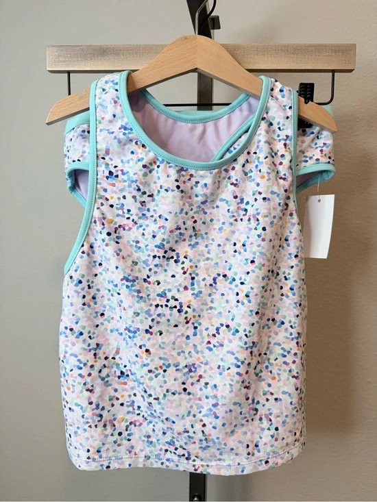 NWT Eddie Bauer girls Sea Spray Tankini Aster 2-Piece swimsuit set
