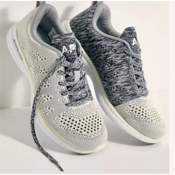 APL Techloom Pro Trainer Sneakers Pristine Heather Grey White Womens 10.5 42 New