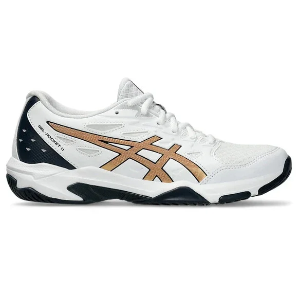 Asics Gel-Rocket 11 1072A093-104 Womens US 11B White Volleyball Shoes HTAT1455