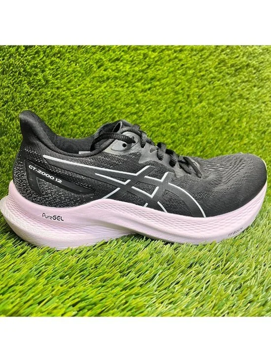 Asics GT-2000 12 Women Size 8 Black Pink Athletic Running Walking Shoes Sneakers