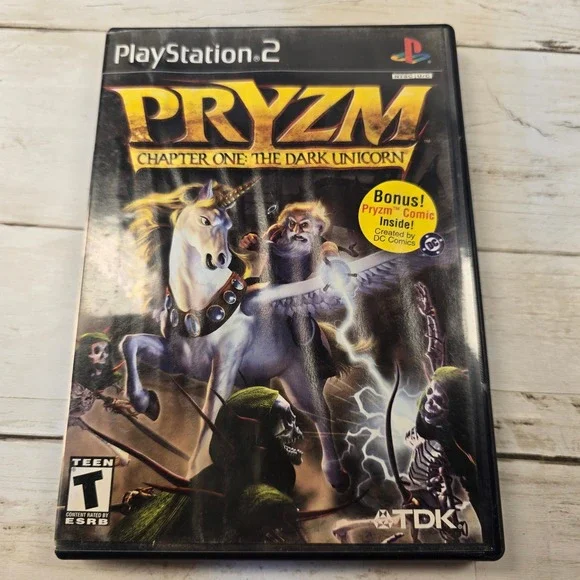 Pryzm Chapter One The Dark Unicorn Sony PlayStation 2 PS2 CIB with DC Comic TDK