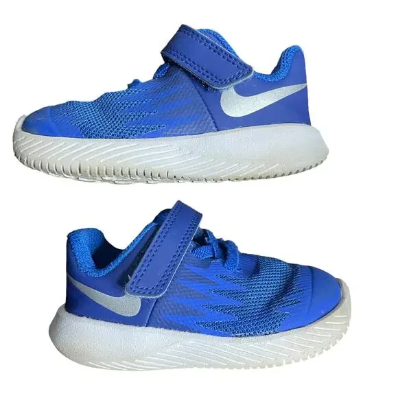 Nike Star Runner Blue Sneakers Baby Size 4C Toddler Athletic Comfort Sport