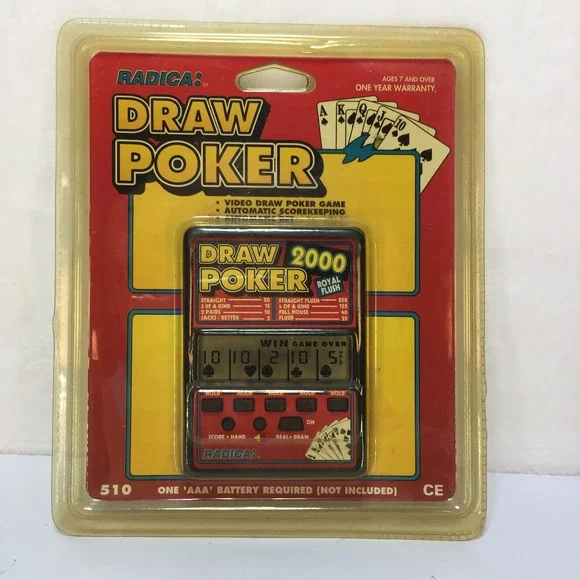 Radica Draw 2000 Poker Handheld Video Game New in‎ Package Electronic 1990s