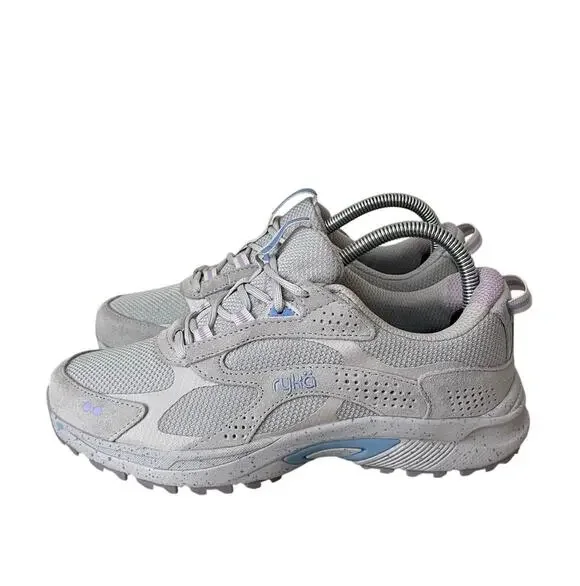 Ryka Womens Size 8 Sky Stride Gray- Blue/Purple Walking Sneaker Shoes