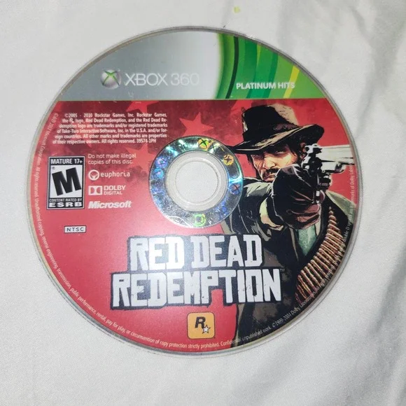 Red Dead Redemption Xbox 360 Platinum Hits Rockstar Games‎ Action NTSC Disc Only