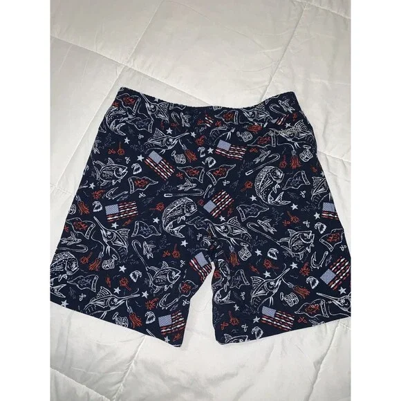Boys Patriotic Columbia Swim Trunk Shorts Size Large 14/16