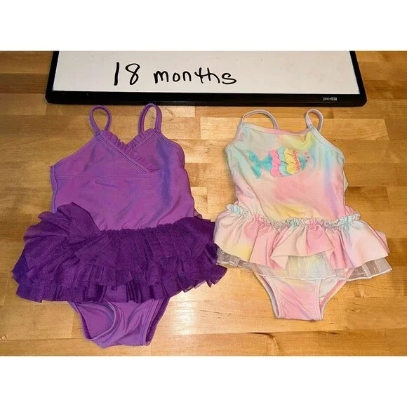 Girls bathing suits size 18 months