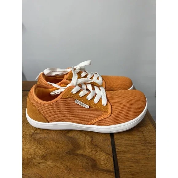 Hobibear Women's 7 EU 37 Wide Barefoot Orange Minimalist Tennis Shoes Sneakers