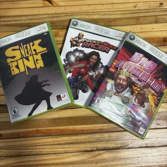 Xbox LIVE Lot Of 3 Games Sneak King Bike Racer Big Bumpin New Selled King Games