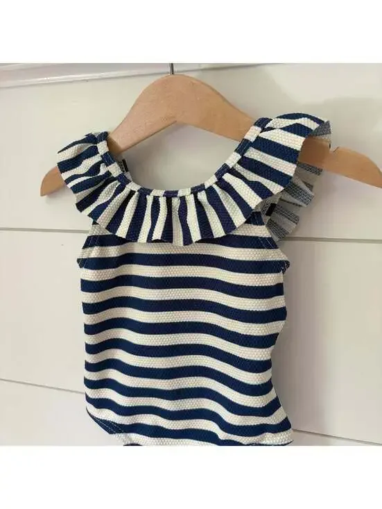 bonverano striped one-piece bathing suit