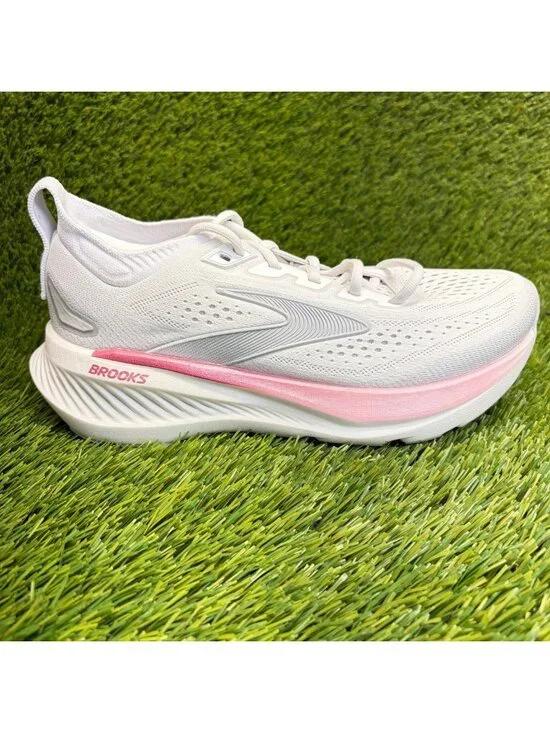 Brooks Glycerin 23 Womens Size 6.5D White Gray Athletic Running Shoes Sneakers