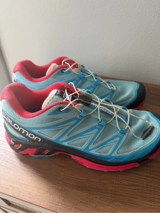 Salomon Women's Light Blue & Coral Trail Running Shoes