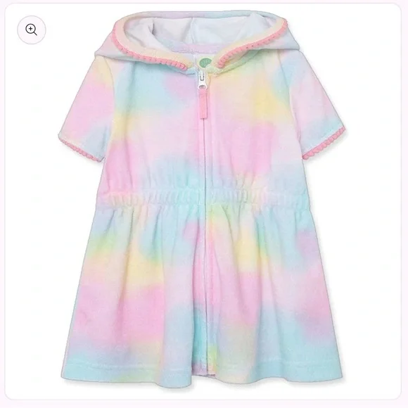 Little Me Tie Dye Toddler Swim Coverup-Size 4T