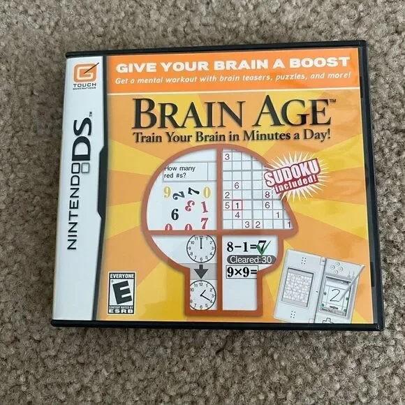 Nintendo DS Brain Age Train Your Brain in Minutes a Day! Game for Kids or Adults