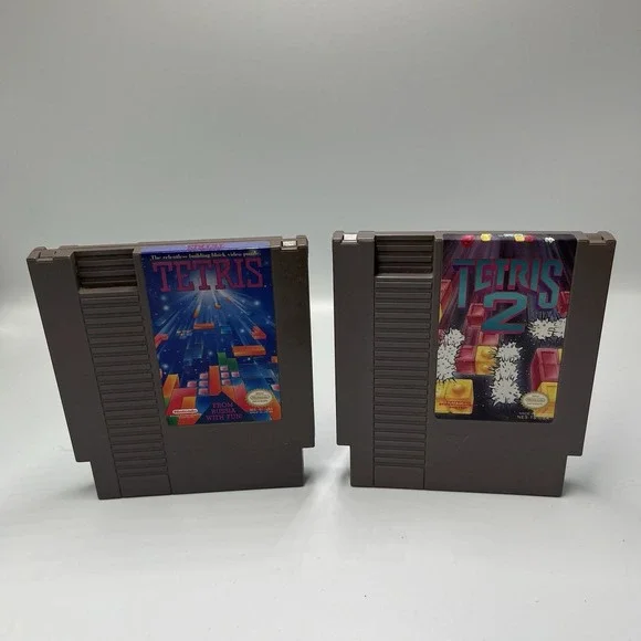 Tetris 1 & 2 Nintendo NES Vintage Pre Owned