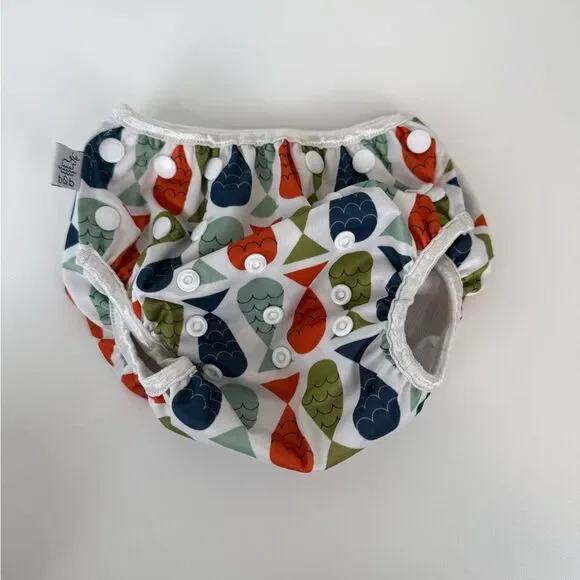 Beau & Belle Nageuret Infant Baby Toddler Reusable Swim Diaper Fish 0-36 months