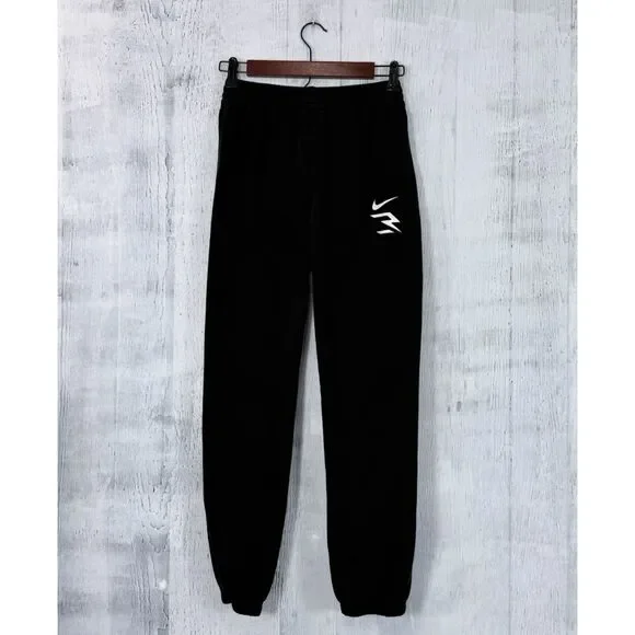 Nike 3 Brand Fleece Joggers Black Sweatpants Youth Boys Large 12/13 yrs