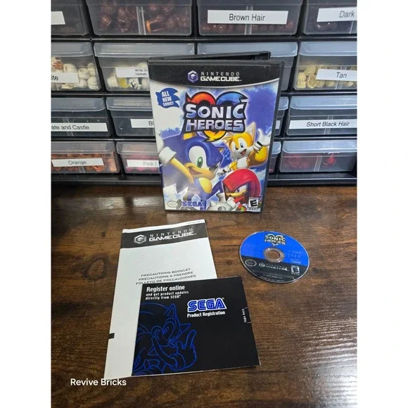 Sonic Heroes (Nintendo GameCube, 2004) Black Label Game and Case Tested Working