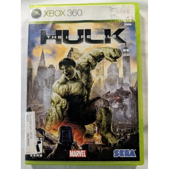 The Incredible Hulk (Xbox 360, 2008) CIB Complete with Manual - SEGA Marvel