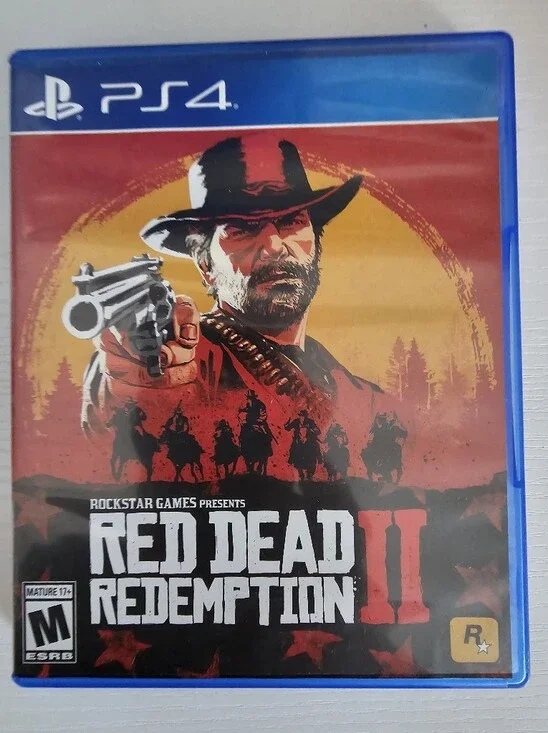 Red Dead Redemption II PS4 Cover Art — Red, Yellow, Black