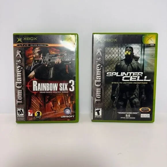 Xbox Game Lot Tom Clancy’s Rainbow Six 3 & Splinter Cell 2 Games