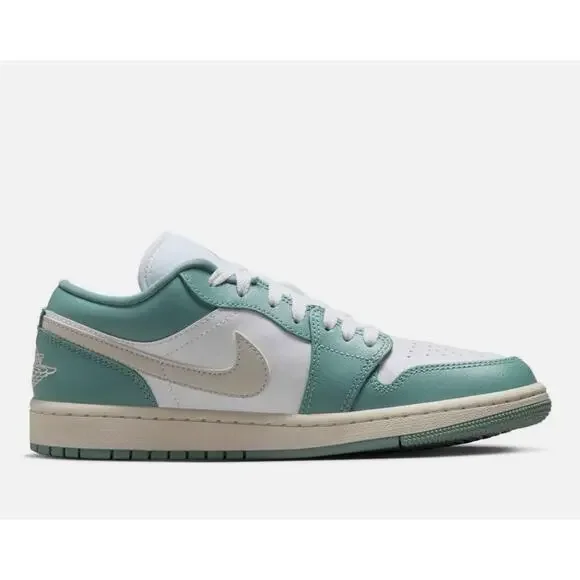 Size 6 - Women's Nike Air Jordan 1 Low White Cannon Green Retro DC0774-138
