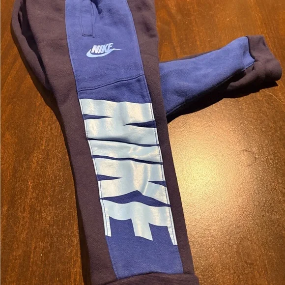 Nike Kids Navy & Light Blue Logo Joggers