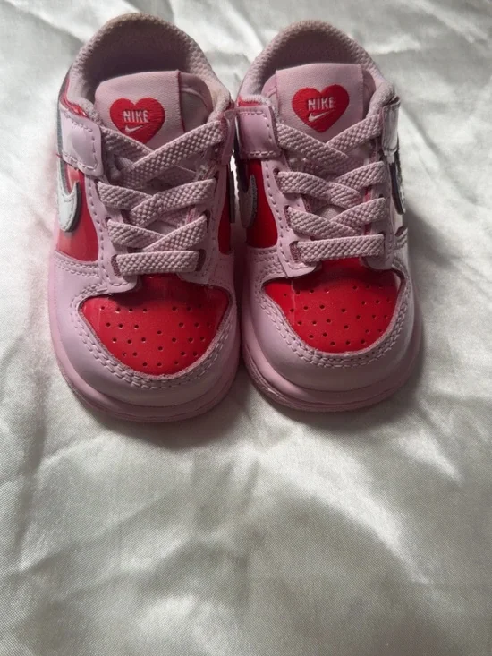 Nike Kids Pink and Red Heart Sneakers