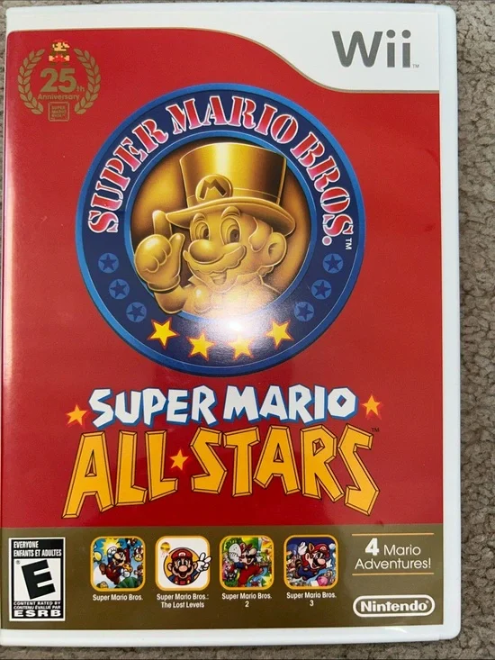 Nintendo Wii Super Mario All-Stars — Red & Gold Cover