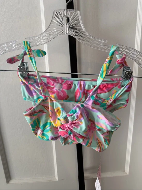Kanu Surf Daria Tag -Hawaiian floral bikini girls size 12