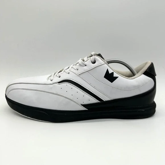 Brunswick Vapor Bowling Shoes Womens 11 White Black Athletic League Slide Sole