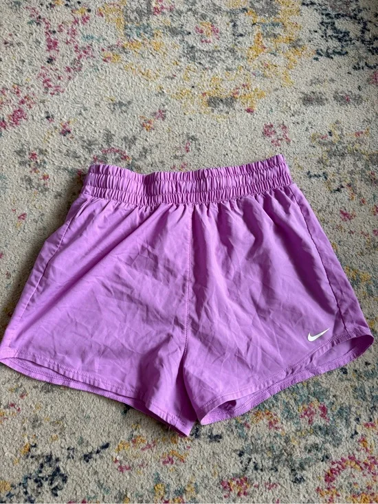 Nike Kid’s Purple Athletic Shorts with White Swoosh