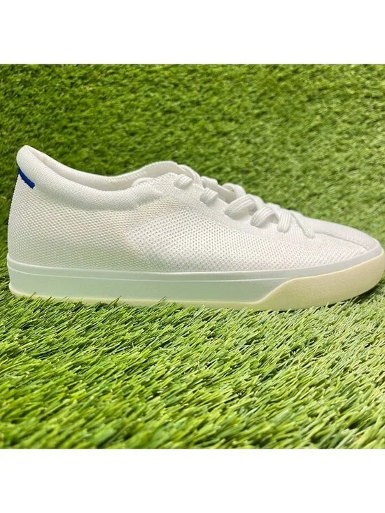 Rothy's The Lace Up Womens Size 8 Bright White Athletic Running Shoes Sneakers