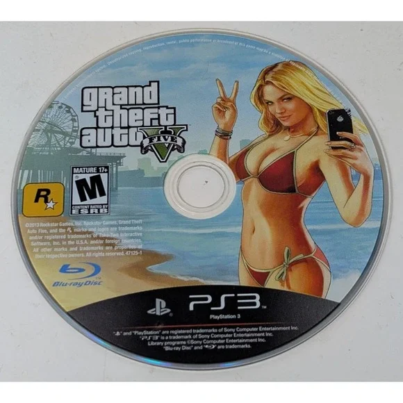 Grand Theft Auto‎ V PS3 Video Game Rockstar Games Open World Disc Only