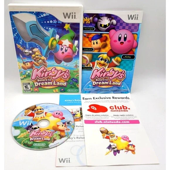 Kirby's Return to Dream Land (Nintendo Wii, 2011) CIB COMPLETE IN BOX