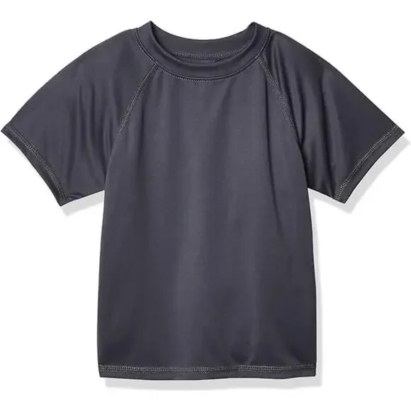 Kanu Surf Boys' Short Sleeve UPF 50 Rashguard Swim Shirt in Charcoal, Size 2T​​​