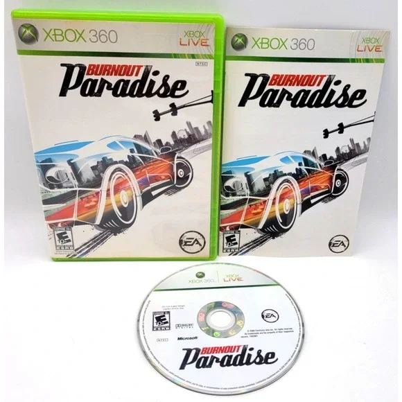 Burnout Paradise - Microsoft Xbox 360 CIB COMPLETE IN BOX